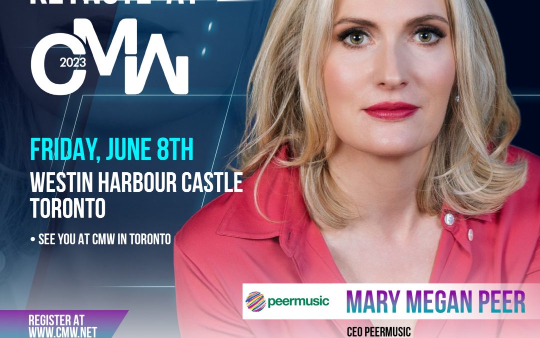 Just In!  Mary Megan Peer, Chief Executive Officer, peermusic,  Thursday June 8